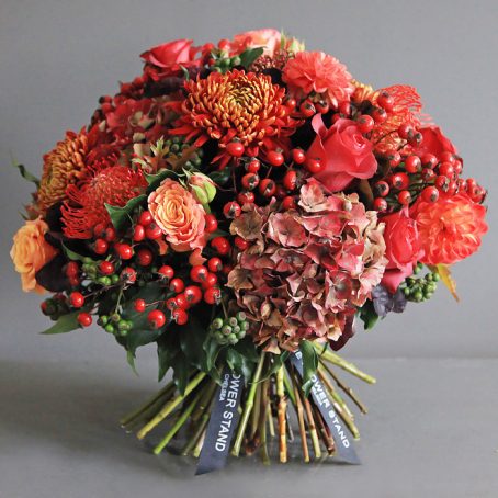 autumnal hydrangea bouquet